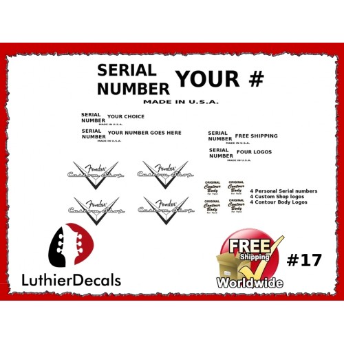 Serial Number Decal Kit #17